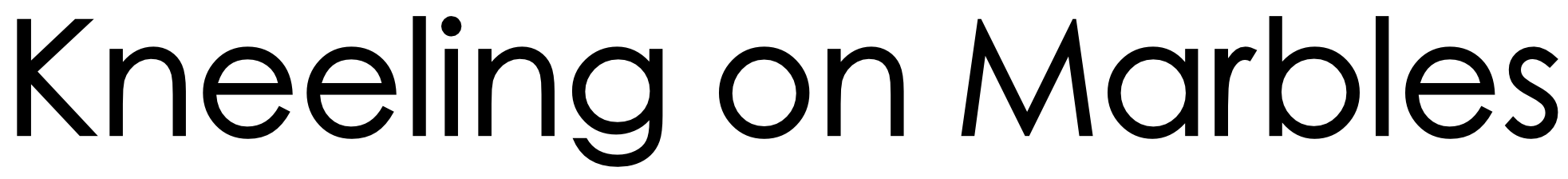 Kneeling on Marbles Logo
